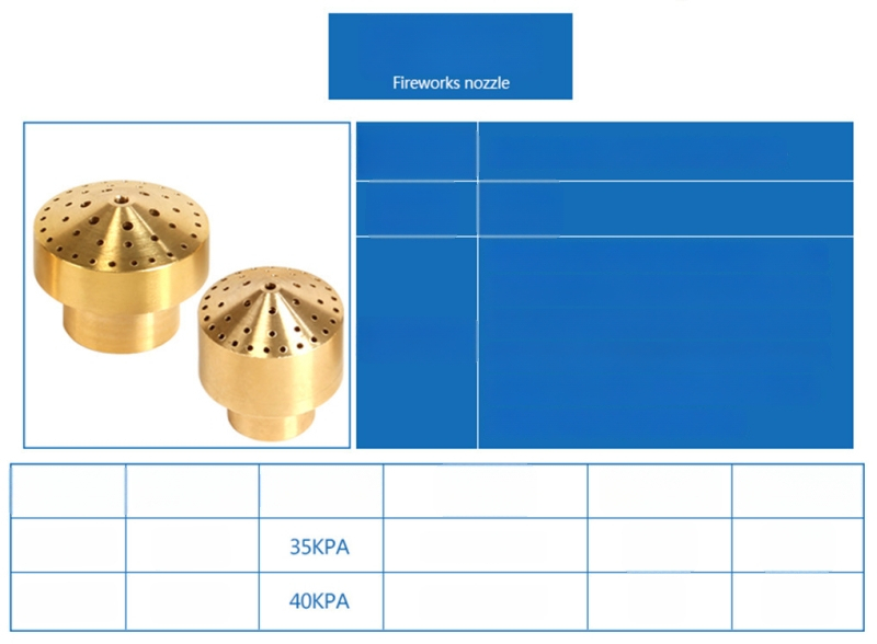 Ορείχαλκινος φοντάν ψεκαστήρας για τοπία και κήπους, εσωτερική σπειρωμένη σύνδεση; λειτουργία σε θερμοκρασία δωματίου; ατμοσφαιρική πίεση; μέσο: νερό