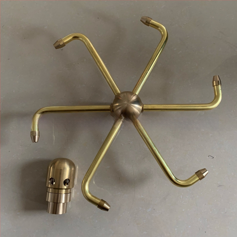 Xinghai μπρούντζινο ακροφύσιο με 8 οπές Crab Claw Orchid Nozzle για σιντριβάνι νερού