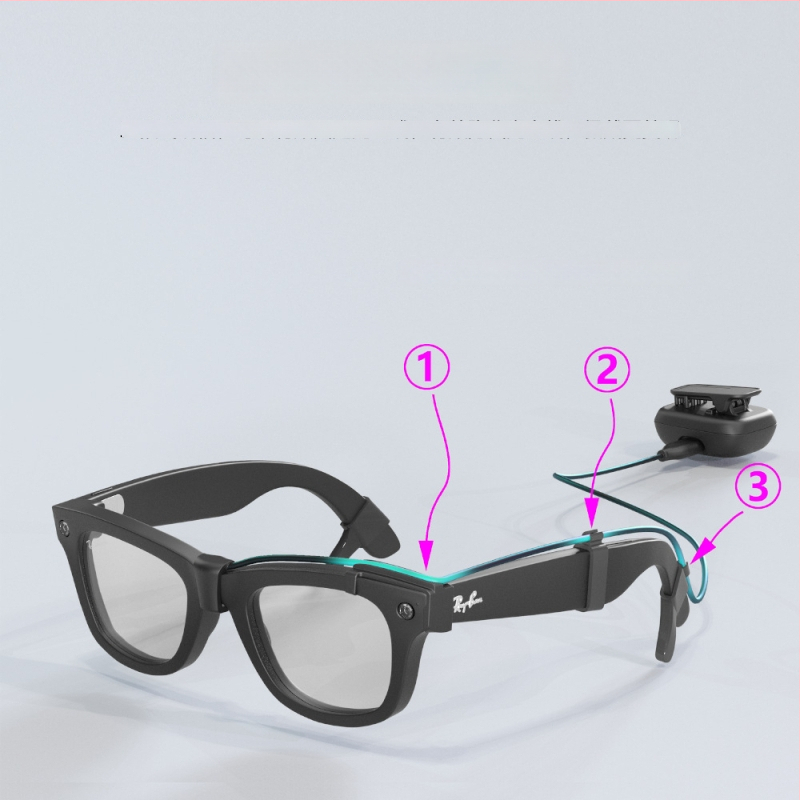 Φορητή πηγή ενέργειας για τα Meta Ray-Ban Smart Glasses με USB-C διασύνδεση, ABS σώμα, MR002, 67 g