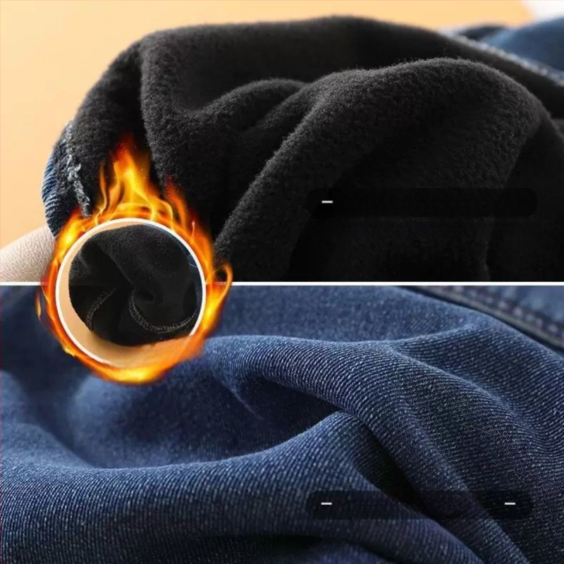 Αγόρια: denim πουκάμισο-τζάκετ με επένδυση φλανελ, όρθιος γιακάς, μακριά μανίκια, πολυεστέρας