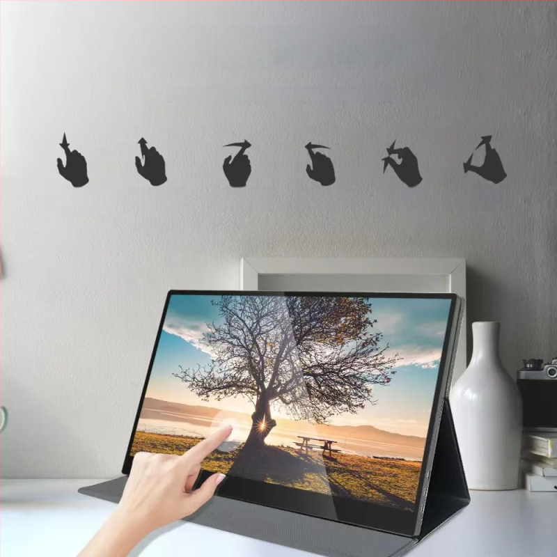 Οθόνη αφής φορητή, IPS πάνελ, 1920x1080, 60 Hz, HDMI και USB-C, φωτεινότητα 260 cd/m²