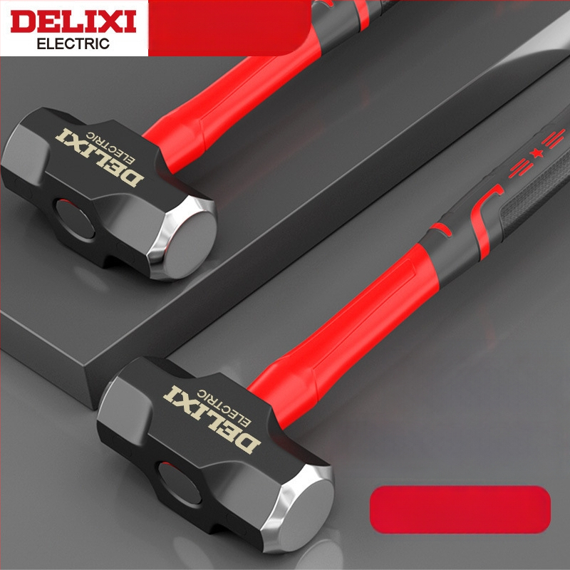 Σφυρί με κεφαλή οκταγωνικής μορφής, λαβή από καουτσούκ με μαλακό κράτημα, χάλυβας υψηλού άνθρακα, ενιαία κατασκευή