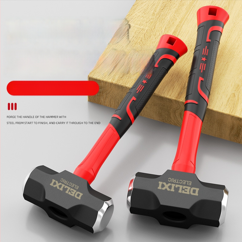 Σφυρί με κεφαλή οκταγωνικής μορφής, λαβή από καουτσούκ με μαλακό κράτημα, χάλυβας υψηλού άνθρακα, ενιαία κατασκευή