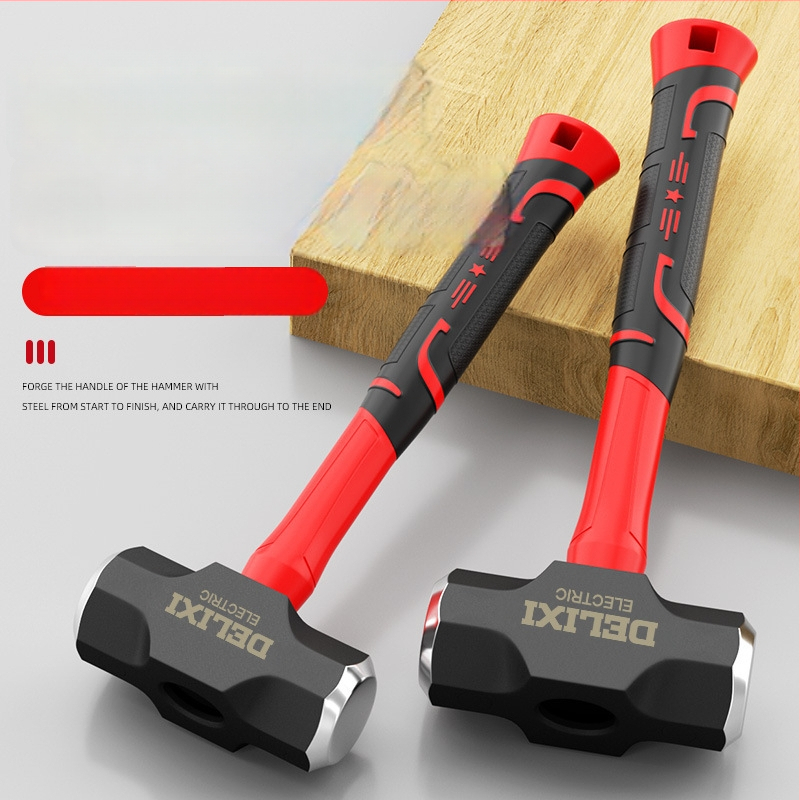 Σφυρί με κεφαλή οκταγωνικής μορφής, λαβή από καουτσούκ με μαλακό κράτημα, χάλυβας υψηλού άνθρακα, ενιαία κατασκευή