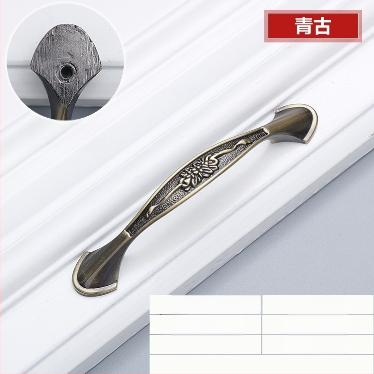 Mâner pentru sertar și ușă de dulap, aliaj de zinc, finisaj vintage, model 72, brand Prosperity, stil light luxury