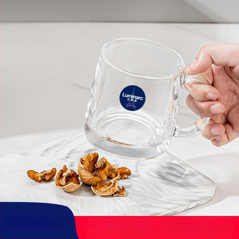 Lemeiya pahar din sticlă temperată pentru apă de gură și periuța de dinți, rotund, un singur strat, rezistent la temperaturi înalte, pentru uz casnic și hotelier