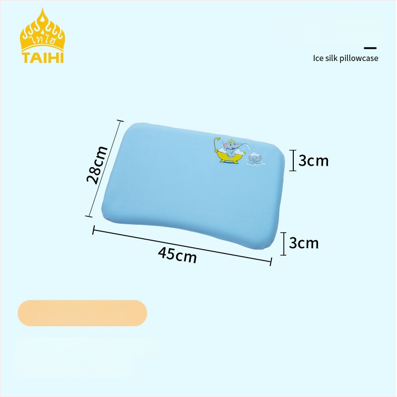 Детска латексова възглавница — правоъгълна форма, естествен латекс, съдържание латекс 90%+, калъф от чист памук, подходяща за деца и бебета