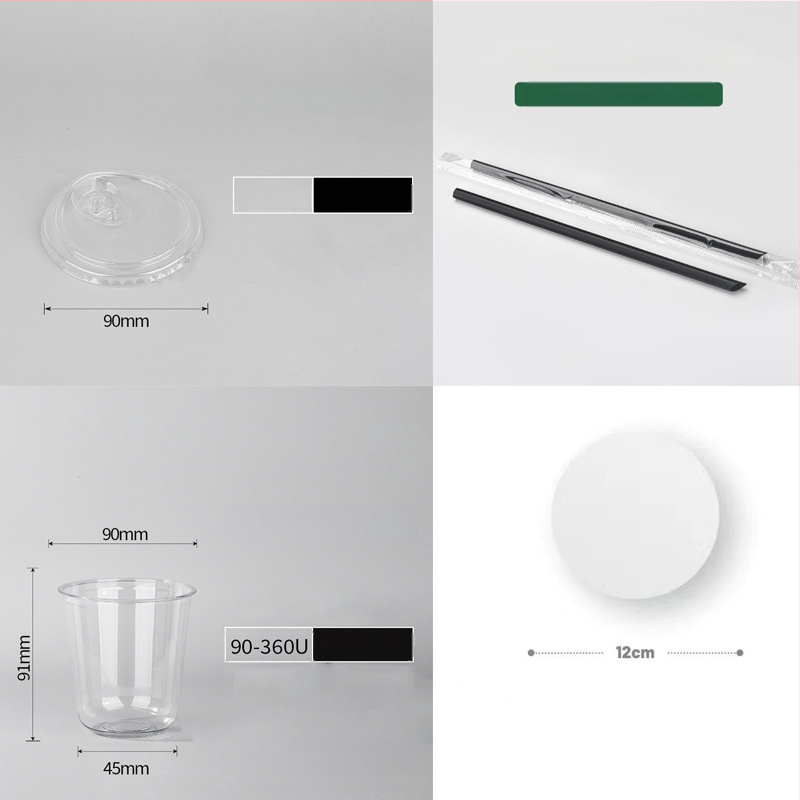 Κύπελλο PET μίας χρήσης με επίπεδο καπάκι, οβάλ σχήματος, χωρητικότητα 301–400 ml, εκτύπωση κατόπιν παραγγελίας