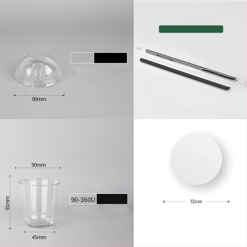 Κύπελλο PET μίας χρήσης με επίπεδο καπάκι, οβάλ σχήματος, χωρητικότητα 301–400 ml, εκτύπωση κατόπιν παραγγελίας