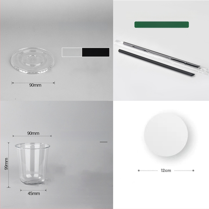 Κύπελλο PET μίας χρήσης με επίπεδο καπάκι, οβάλ σχήματος, χωρητικότητα 301–400 ml, εκτύπωση κατόπιν παραγγελίας