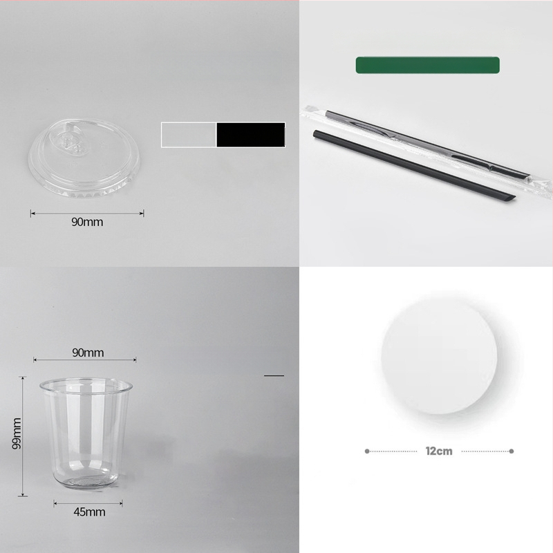 Κύπελλο PET μίας χρήσης με επίπεδο καπάκι, οβάλ σχήματος, χωρητικότητα 301–400 ml, εκτύπωση κατόπιν παραγγελίας