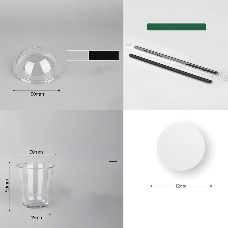 Κύπελλο PET μίας χρήσης με επίπεδο καπάκι, οβάλ σχήματος, χωρητικότητα 301–400 ml, εκτύπωση κατόπιν παραγγελίας