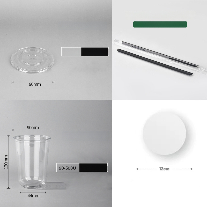 Κύπελλο PET μίας χρήσης με επίπεδο καπάκι, οβάλ σχήματος, χωρητικότητα 301–400 ml, εκτύπωση κατόπιν παραγγελίας