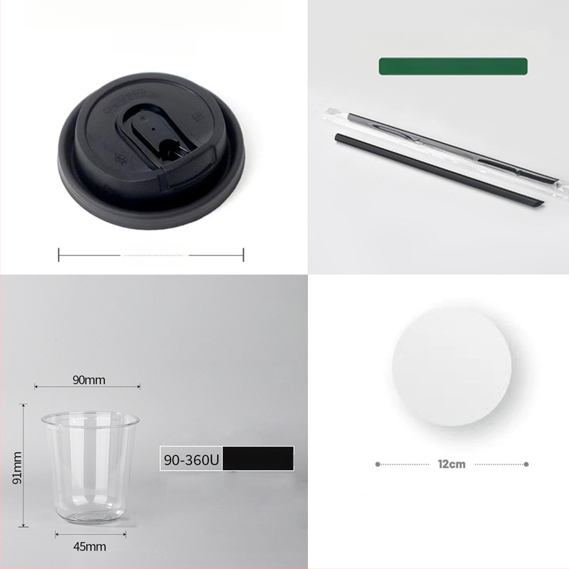 Κύπελλο PET μίας χρήσης με επίπεδο καπάκι, οβάλ σχήματος, χωρητικότητα 301–400 ml, εκτύπωση κατόπιν παραγγελίας