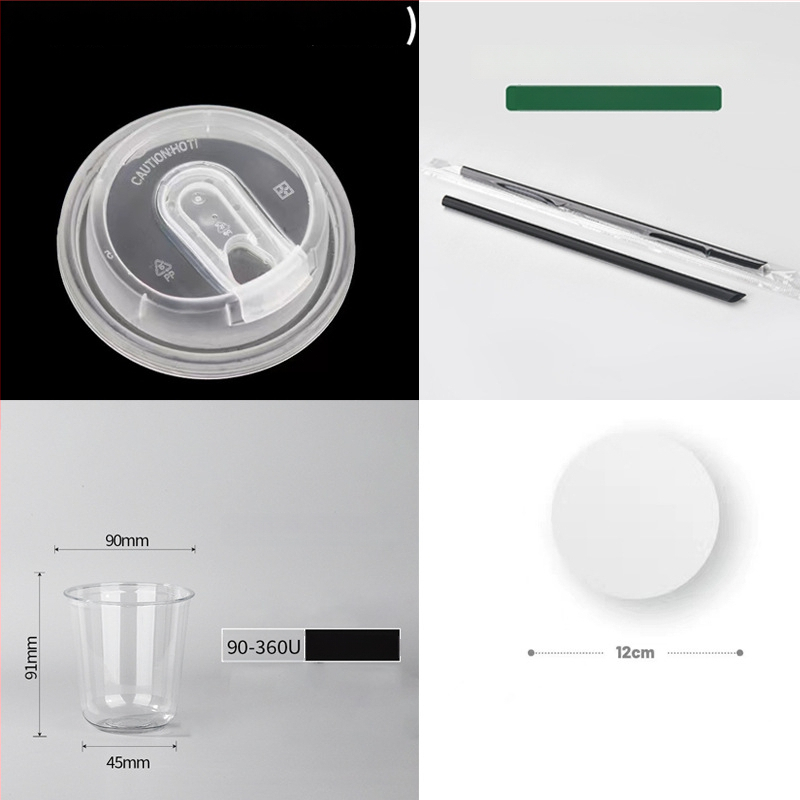 Κύπελλο PET μίας χρήσης με επίπεδο καπάκι, οβάλ σχήματος, χωρητικότητα 301–400 ml, εκτύπωση κατόπιν παραγγελίας