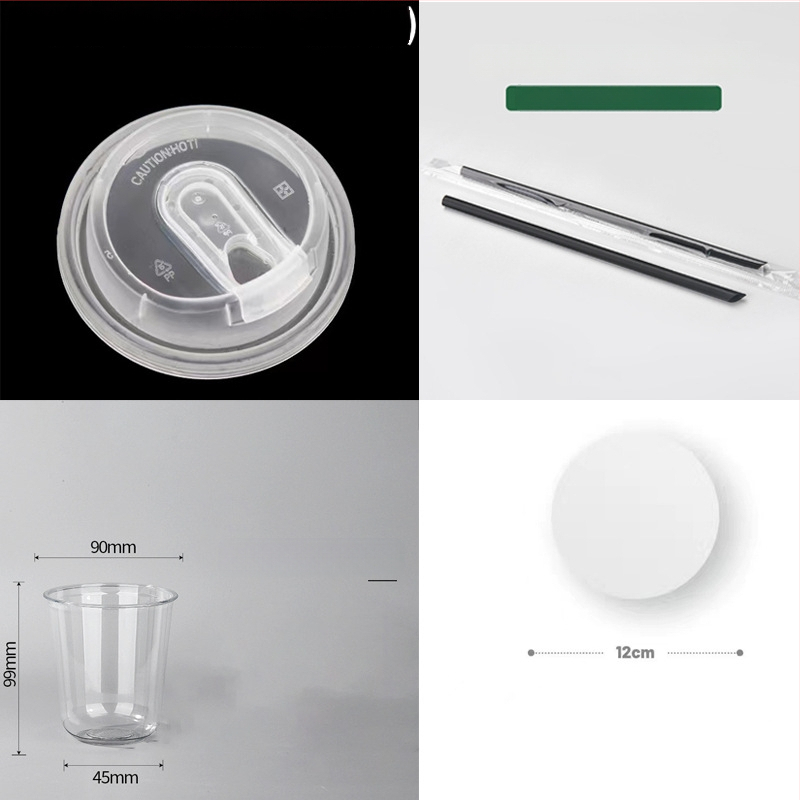 Κύπελλο PET μίας χρήσης με επίπεδο καπάκι, οβάλ σχήματος, χωρητικότητα 301–400 ml, εκτύπωση κατόπιν παραγγελίας