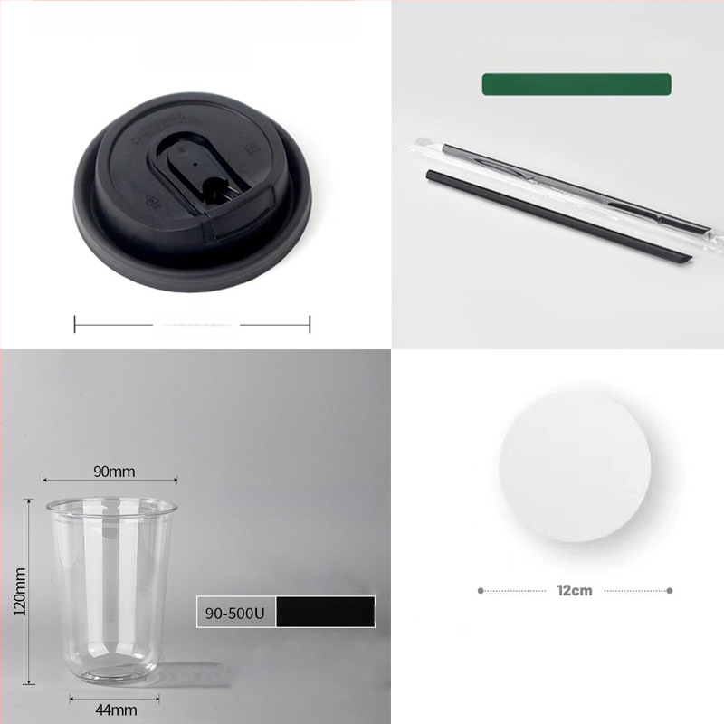 Κύπελλο PET μίας χρήσης με επίπεδο καπάκι, οβάλ σχήματος, χωρητικότητα 301–400 ml, εκτύπωση κατόπιν παραγγελίας