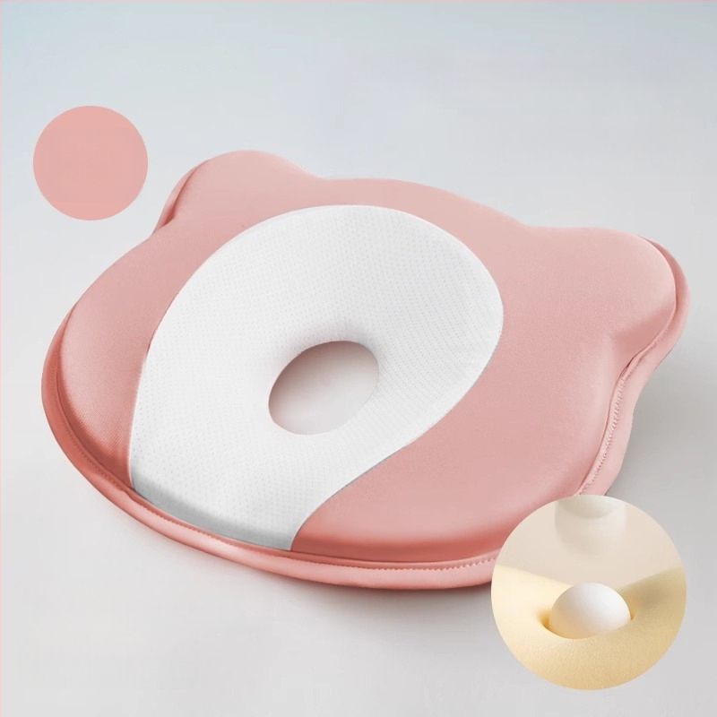 Pernă de formare pentru sugari, din spumă cu memorie, pentru corecția formei capului la nou-născuți — formă ursuleț sau canelură