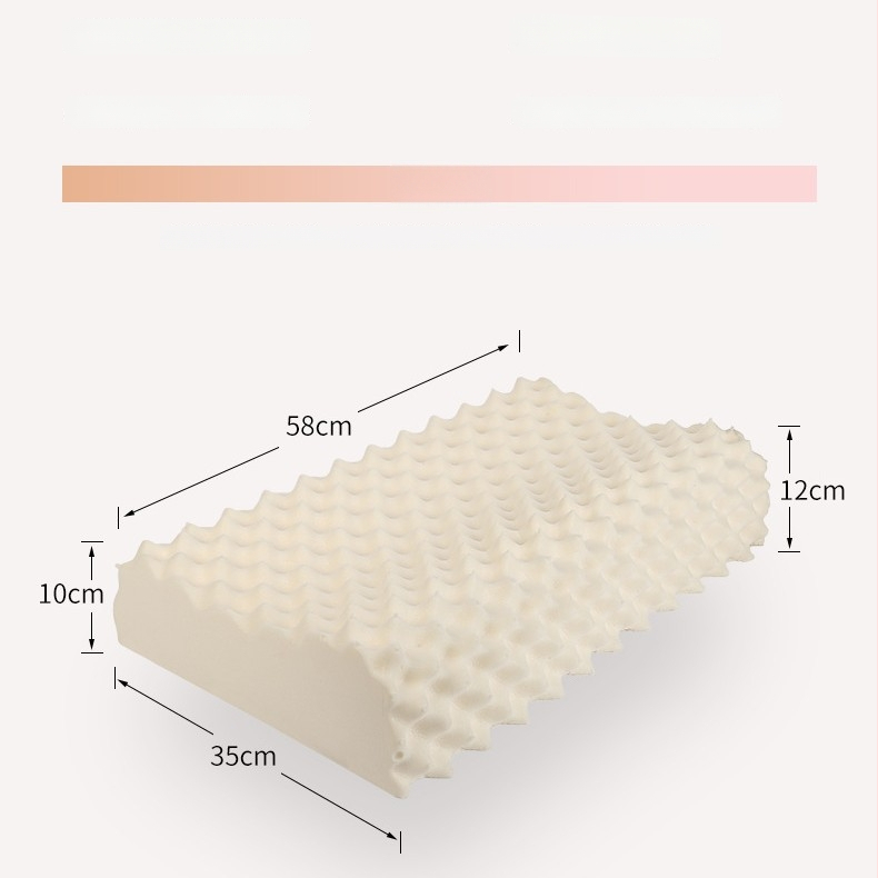 Латексова възглавница ROYAL KNIGHT, естествен латекс 90%+, правоъгълна форма, тегло 1,5–2 кг, плетена тъкан