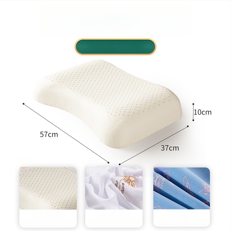 Латексова възглавница ROYAL KNIGHT, естествен латекс 90%+, правоъгълна форма, тегло 1,5–2 кг, плетена тъкан