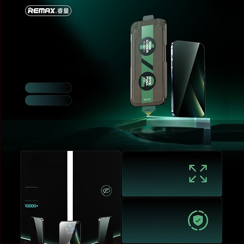 Remax προστατευτικό οθόνης από θερμοσκληρό γυαλί, εμπρόσθιο, Es-01/Es-02, HD ευκρίνεια, για iPhone