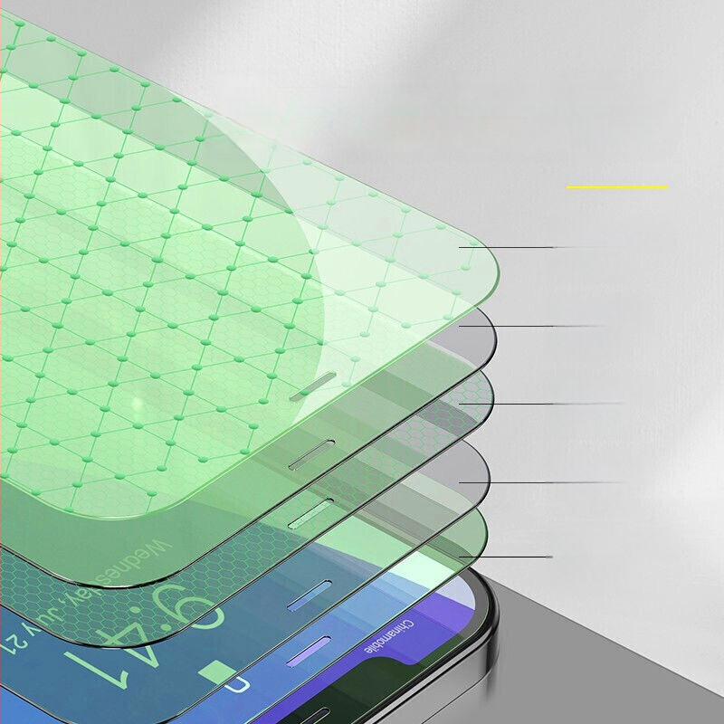 Προστατευτικό οθόνης από tempered glass για το μπροστινό μέρος για iPhone 14, iPhone 14 Pro, iPhone 14 Pro Max και iPhone 13 Pro Max — Διαύγεια HD, Αντι-δακτυλικά αποτυπώματα, Αντι-μπλε φως, Αυτο-επιδιόρθωση