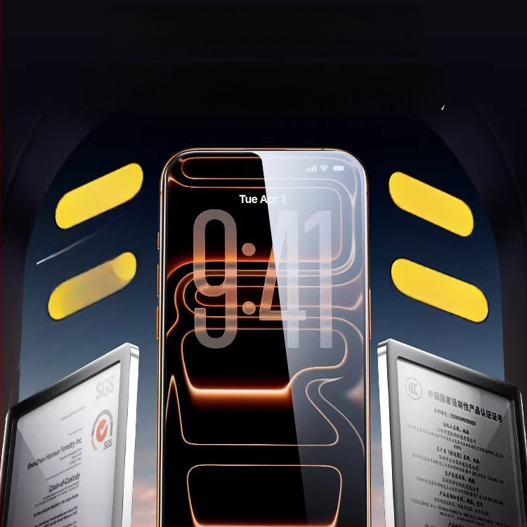 Pingsheng Anti-κατασκοπευτικό γυάλινο προστατευτικό μπροστινού οθόνης για iPhone 15–17 – HD, πλήρης οθόνη