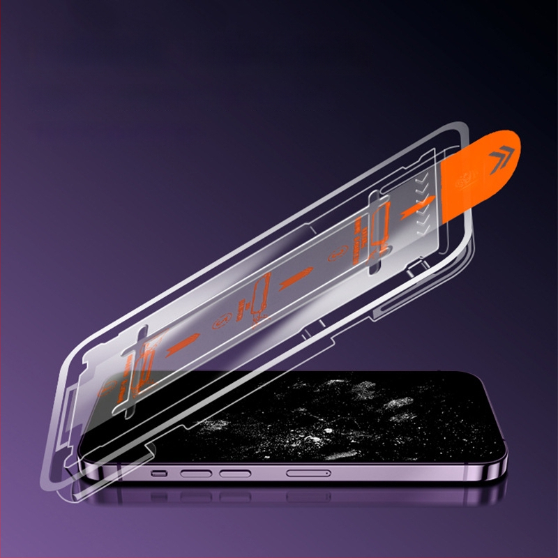 Προστατευτικό οθόνης από tempered glass για iPhone 14 Pro Max — HD ευκρίνεια, ανθεκτικό σε εκρήξεις, προστασία από σκόνη, αντι-αποτυπώματα, προστασία ιδιωτικότητας