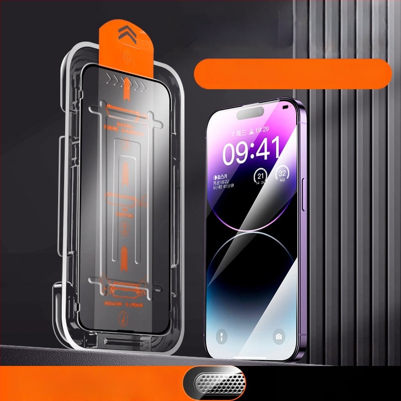 Προστατευτικό οθόνης από tempered glass για iPhone 14 Pro Max — HD ευκρίνεια, ανθεκτικό σε εκρήξεις, προστασία από σκόνη, αντι-αποτυπώματα, προστασία ιδιωτικότητας