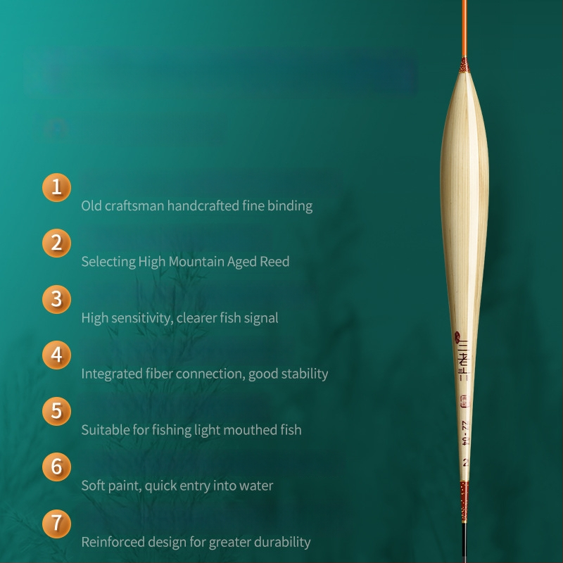 риболовна плувка Three Old Man за вертикален дрейф - reed