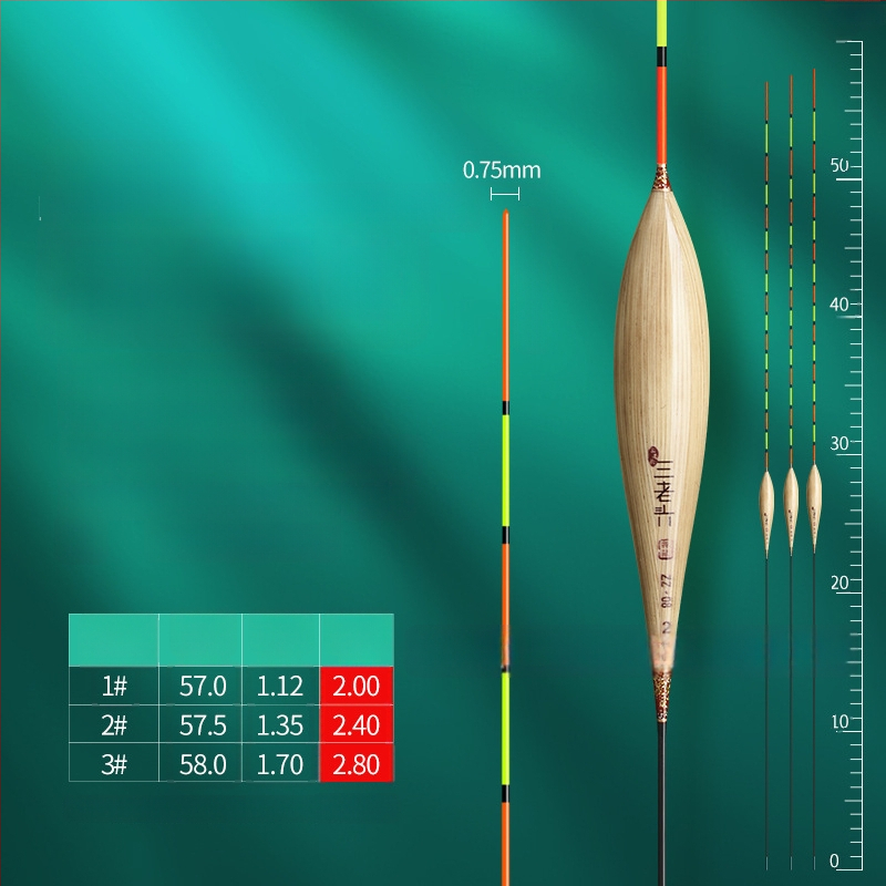 риболовна плувка Three Old Man за вертикален дрейф - reed