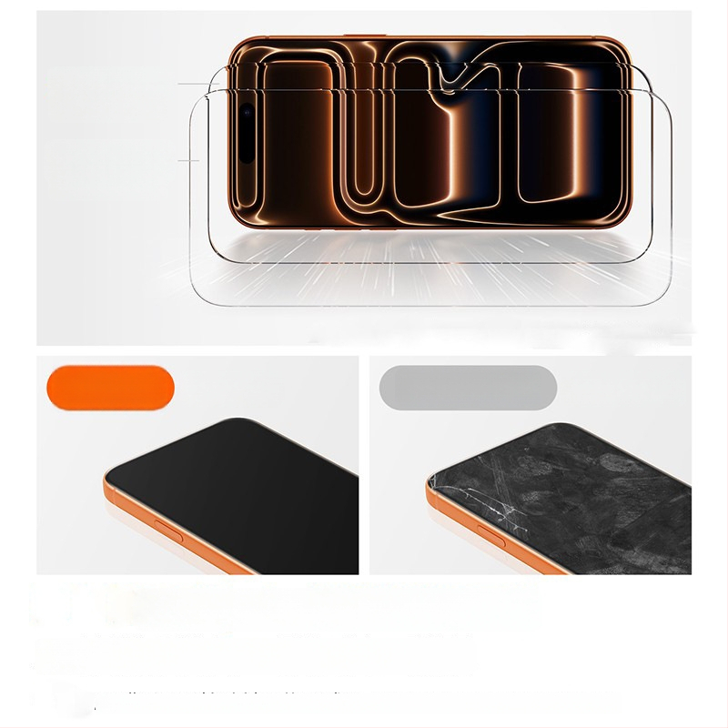 HBQ εμπρός προστατευτικό οθόνης από υψηλής ποιότητας αλουμινένιο γυαλί, Αντι-ανακλαστικό, HD, Ανθεκτικό στις γρατσουνιές, Πλήρες κάλυμμα, για iPhone 17 Pro Max