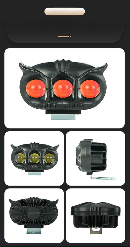 Φανάρι LED για μοτοσικλέτα με υψηλό/χαμηλό φωτισμό, 2000LM, 12-80V, IP67, Αλουμινίου κράμα