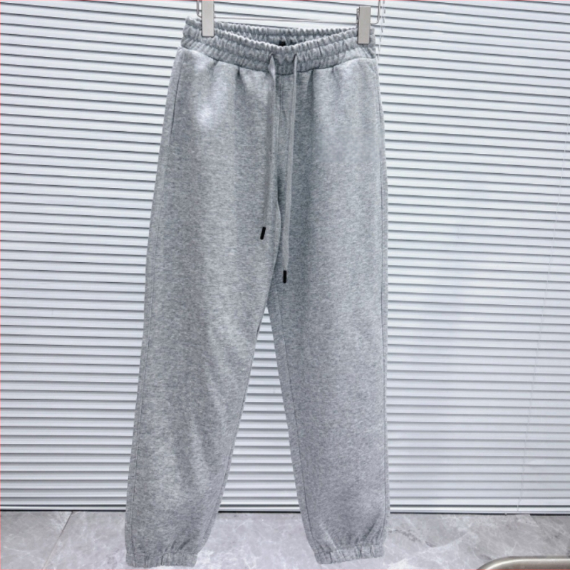 Памучни свободни спортни панталони с бродерия на конче, средна висока талия, микроеластичност, прави крачоли, 95% памук, 320 g