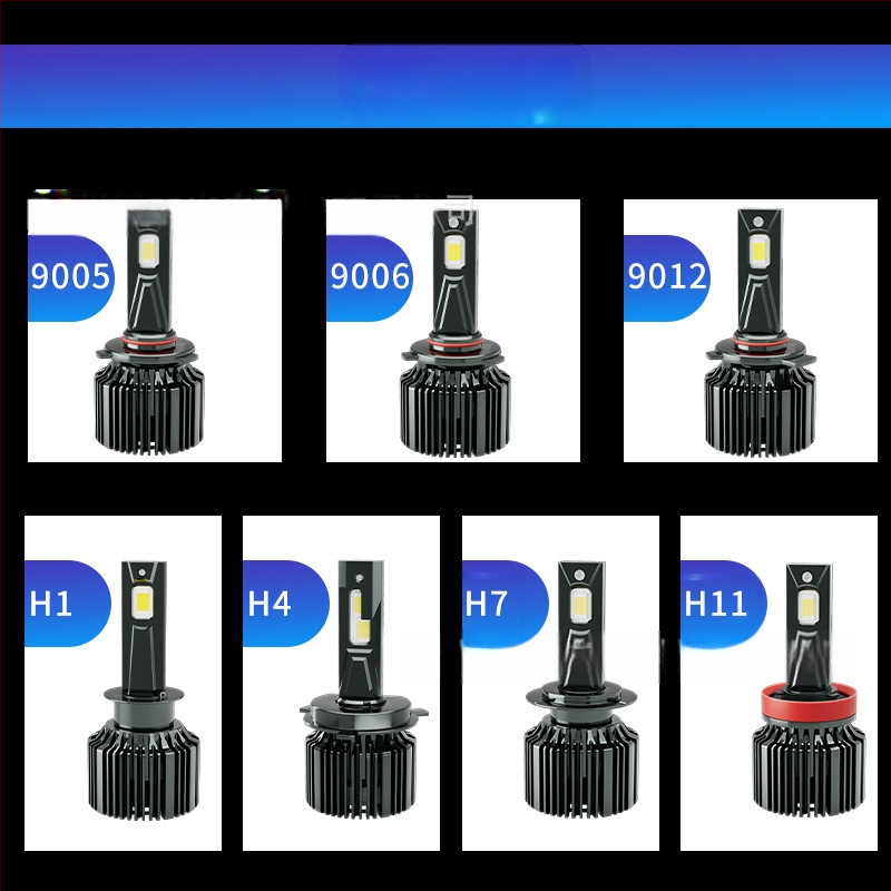 LED predné svetlá do auta, kompatibilné s H1/H4/H7/H11/9005/9006/9012, 130W na pár, 12V, IP68, 50000h životnosť, 5000–11000 lm