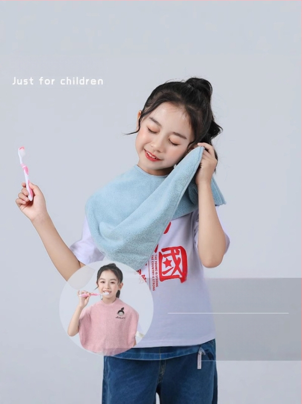 Παιδική πετσέτα-ποδιά για πλύσιμο - Πολυλειτουργική πετσέτα προσώπου, αδιάβροχη και αντοχή σε λεκέδες, ύφασμα βελούρ, πολυεστέρας, για ηλικίες 3–8 ετών