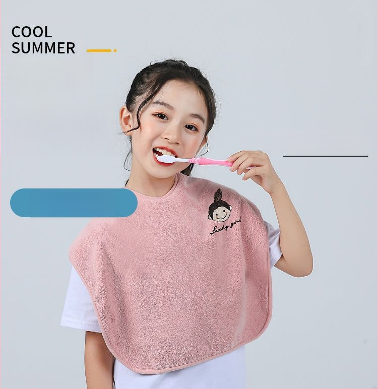 Παιδική πετσέτα-ποδιά για πλύσιμο - Πολυλειτουργική πετσέτα προσώπου, αδιάβροχη και αντοχή σε λεκέδες, ύφασμα βελούρ, πολυεστέρας, για ηλικίες 3–8 ετών