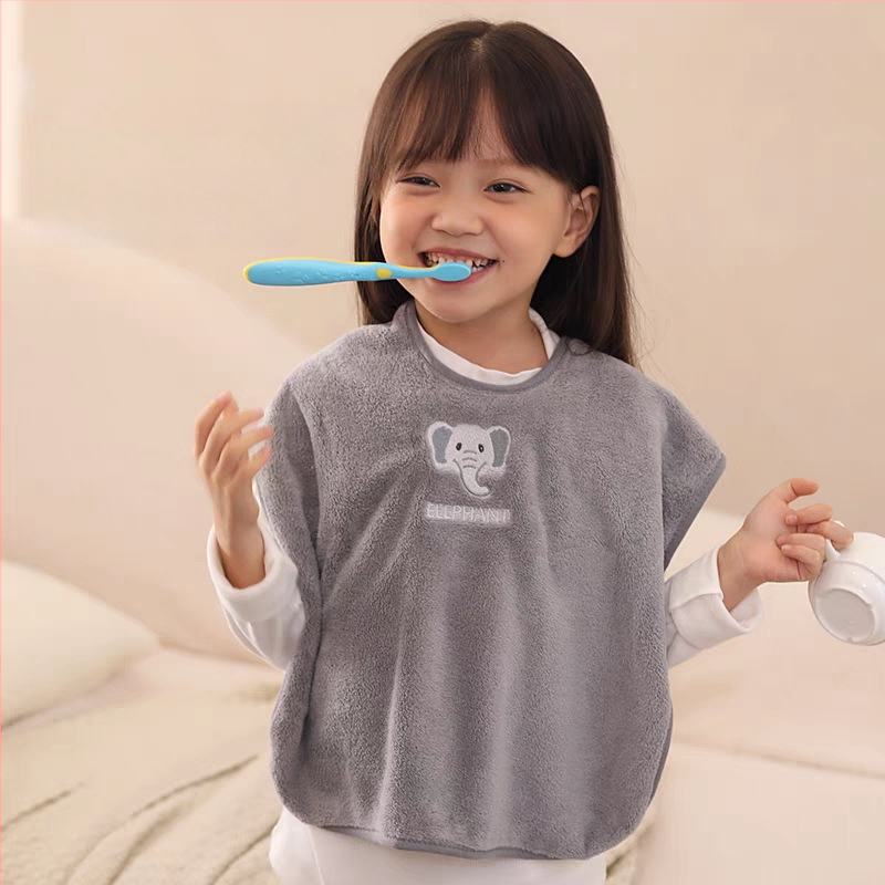 Παιδική πετσέτα-ποδιά για πλύσιμο - Πολυλειτουργική πετσέτα προσώπου, αδιάβροχη και αντοχή σε λεκέδες, ύφασμα βελούρ, πολυεστέρας, για ηλικίες 3–8 ετών