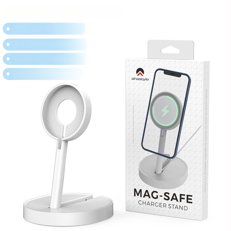 AhaStyle MagSafe Töltőfej Tároló, Összecsukható ABS Műanyag Bázis, iPhone 12–16-hoz