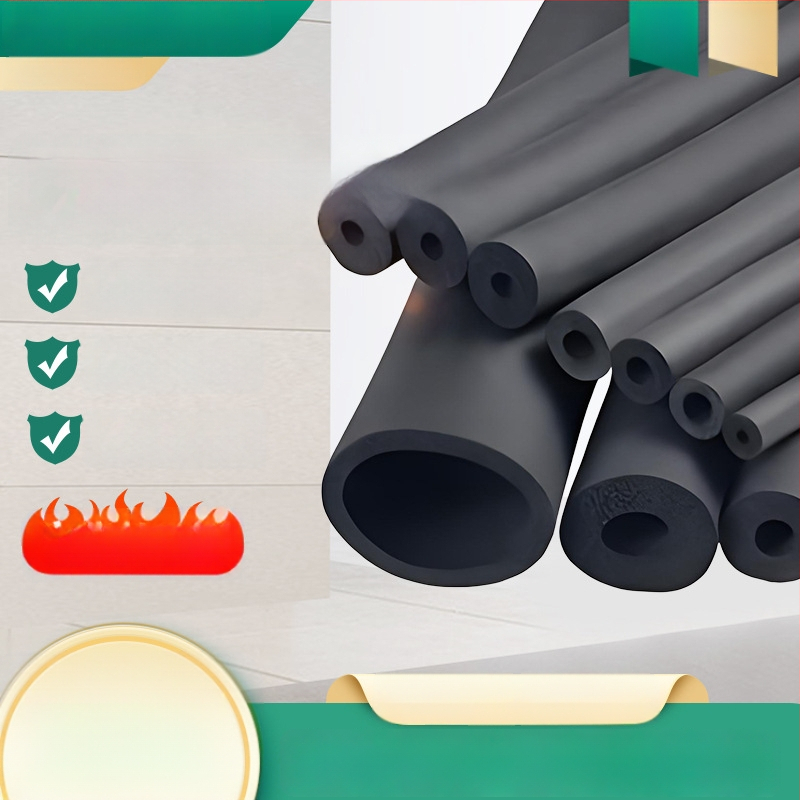 Țeavă izolatoare din cauciuc-plastic pentru apă caldă și rece, cu înveliș microporos; conductivitatea termică 0,035 W/mK; rezistență la îndoire 120; rezistență la compresiune 150; temperatură de lucru 500