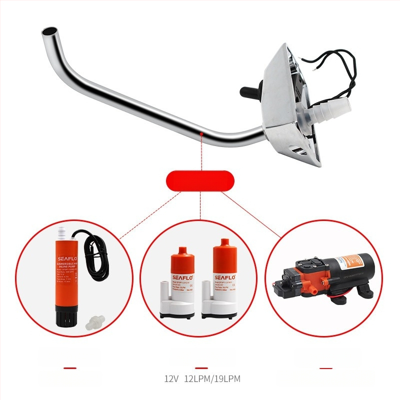 Ηλεκτρονικά ελεγχόμενη βρύση νερού για RV | Ανοξείδωτο ατσάλι | Για το σύστημα ύδρευσης RV και την αντλία δεξαμενής