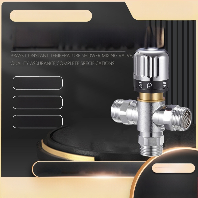 Θερμοστατικός αναμικτήρας ντους τριών οδών, μοντέλο BJ45006, πίεση λειτουργίας 0,03–1 MPa, χρωμιωμένο