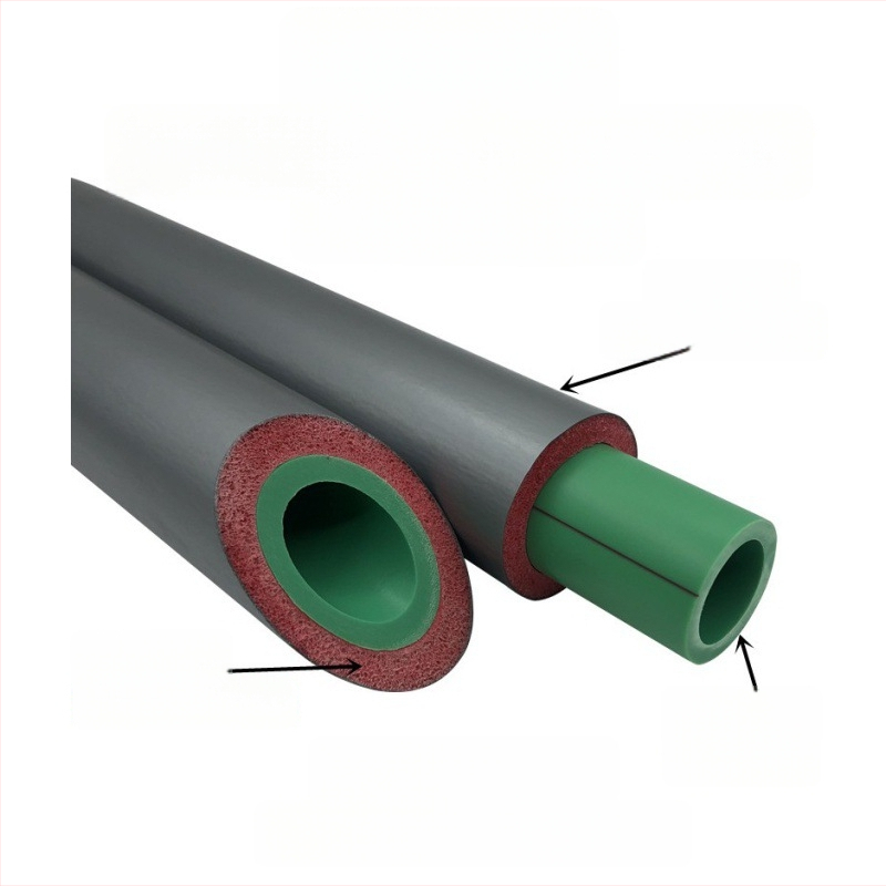 YFT PPR μονωμένος ενσωματωμένος σωλήνας με πολυουρεθανικό αφρό, τριών επιπέδων σύνθετο, UV προστασία, μοντέλο 20-63