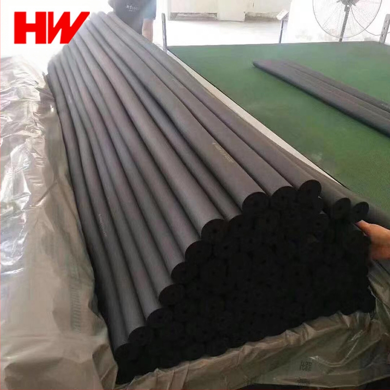 Țeavă izolantă din cauciuc și plastic, tubulară cu formă bule; pentru sisteme HVAC apă caldă/rece; miez: fibre de poliester; conductivitate termică 0,035 W/mK; temperatură de funcționare 350°C