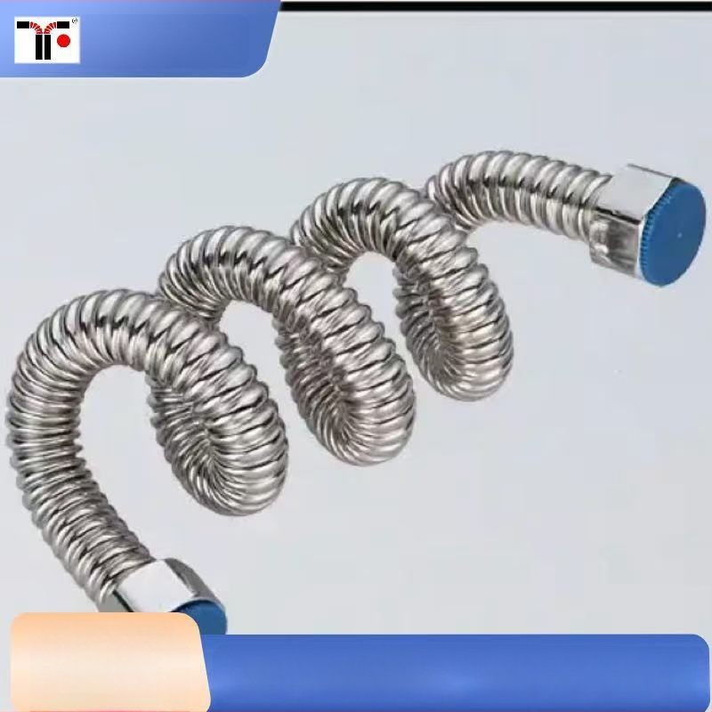 Σωλήνας εισόδου/εξόδου νερού θερμών/ψυχρών, κυματοειδής από ανοξείδωτο χάλυβα 304, 1/2 ίντσας υψηλής πίεσης