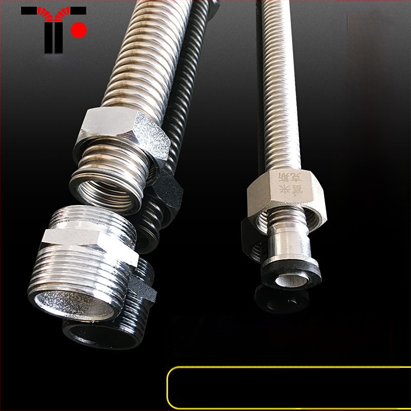 Σωλήνας εισόδου/εξόδου νερού θερμών/ψυχρών, κυματοειδής από ανοξείδωτο χάλυβα 304, 1/2 ίντσας υψηλής πίεσης