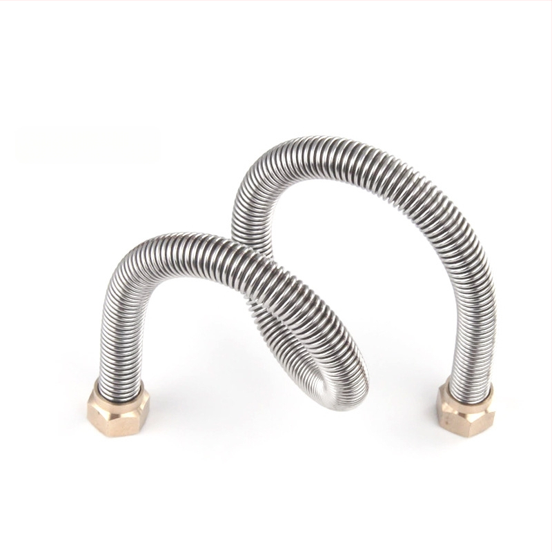 304 ανοξείδωτος γοφρωμένος σωλήνας εισόδου για ηλιακό θερμοσίφωνο — ζεστό και κρύο νερό, μοντέλο 805304, καπάκι από χαλκό ή 304 ανοξείδωτο χάλυβα, υδραυλικές εγκαταστάσεις κουζίνας/μπάνιου