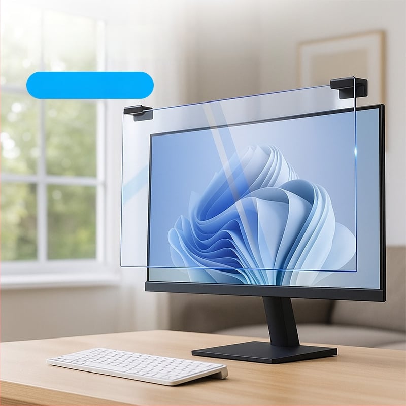 Számítógép kijelzővédő – anti-kékfény, HD átláthatóság, anti-radiáció, laptop és asztali PC-hez, OEM feldolgozás