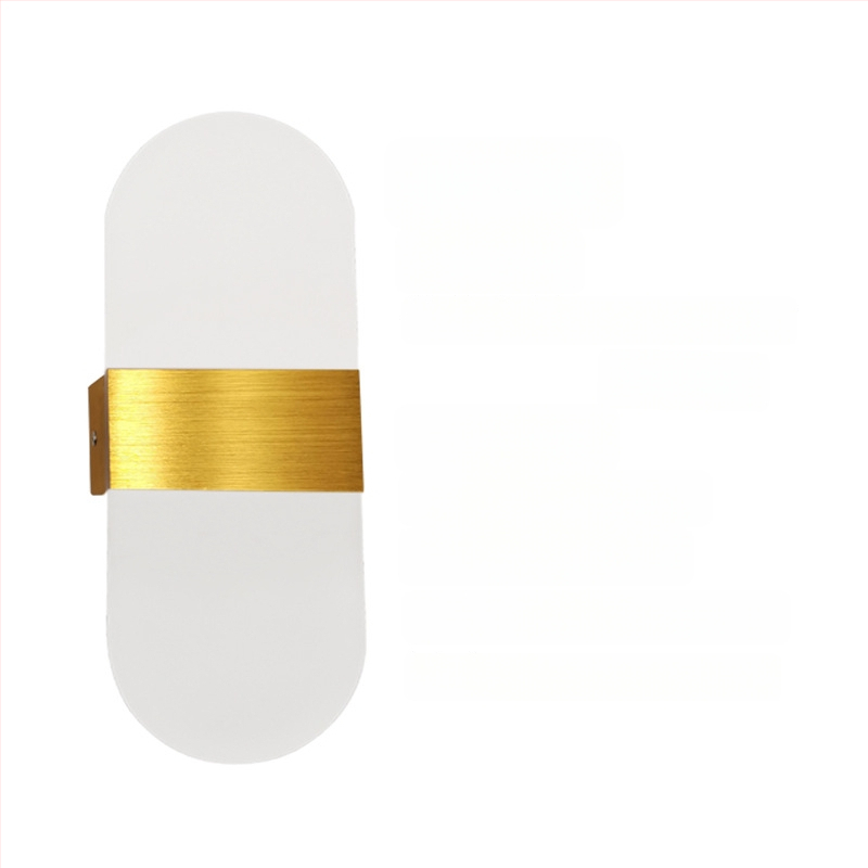 Τοίχου φωτιστικό με αλουμινένιο αμπαζούρ, LED φως, 85-265V, επιφανειακή εγκατάσταση