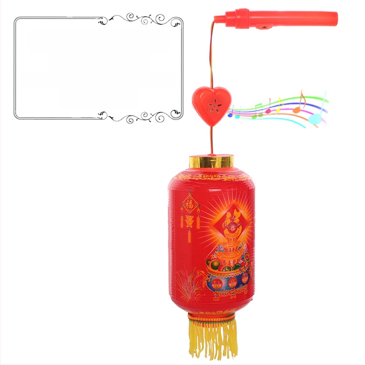 Fanar LED hexagonal cu motiv de lotus, luminos și muzical, din plastic, lanternă de mână pentru copii peste 14 ani